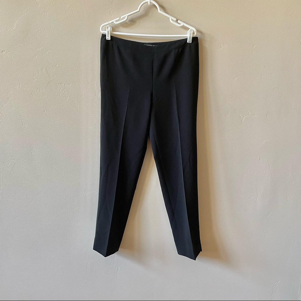 ❤️SOLD❤️ LAFAYETTE 148 NY BLACK BLEEKER DRESS PANT TROUSER SZ 12 - Picture 1 of 10